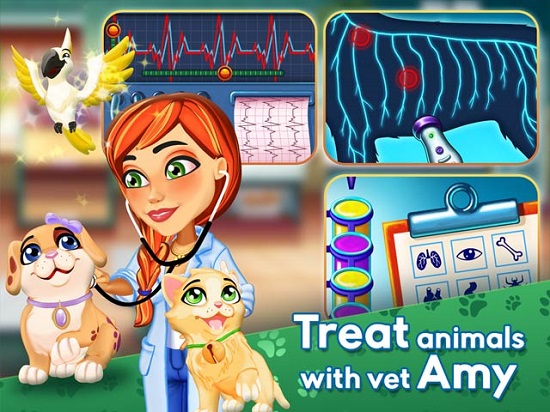 Dr. Cares Time Management Vet Sim Games 2. Amy's Pet Clinic