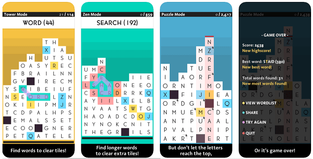 SpellTower by Zach Gage Release for iOS