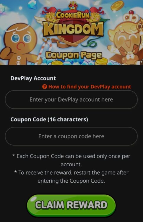 Cookie Run Kingdom hot to Redeem Codes - Coupon Page