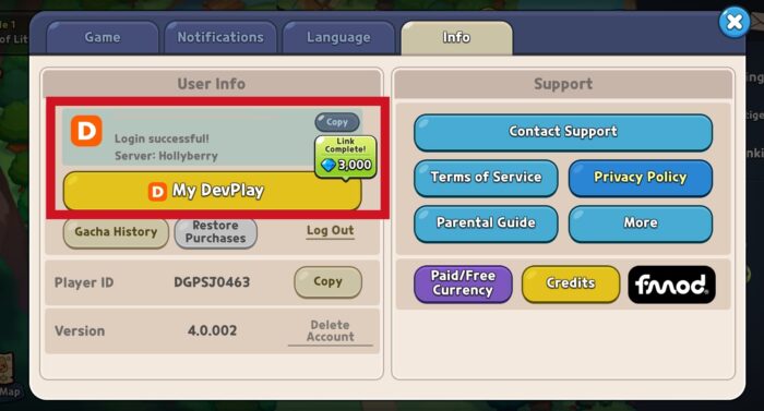 Cookie Run Kingdom how to Redeem Codes - My DevPlay name