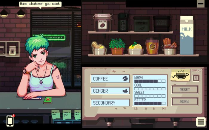 Coffee Talk game screenshot