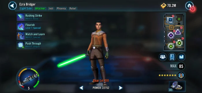 Ezra Bridger in SWGOH