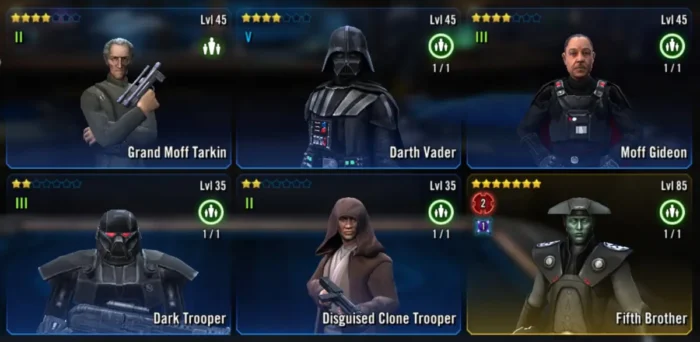 Empire Team Setup SWGOHEmpire Team Setup SWGOH