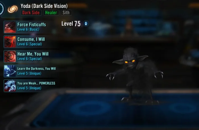 SWGOH Yoda Dark Side